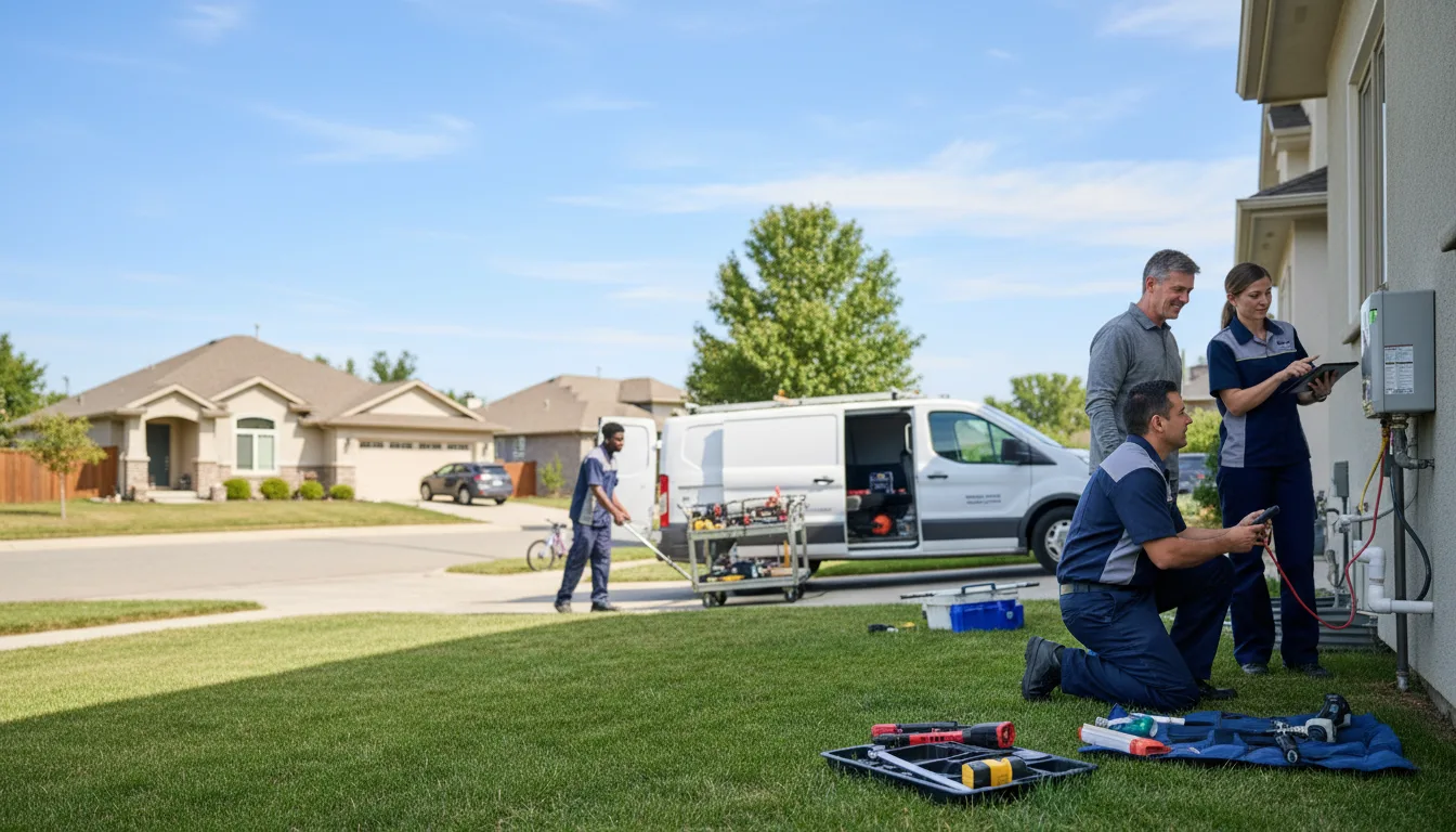 Tankless water heater service in Mart, TX
